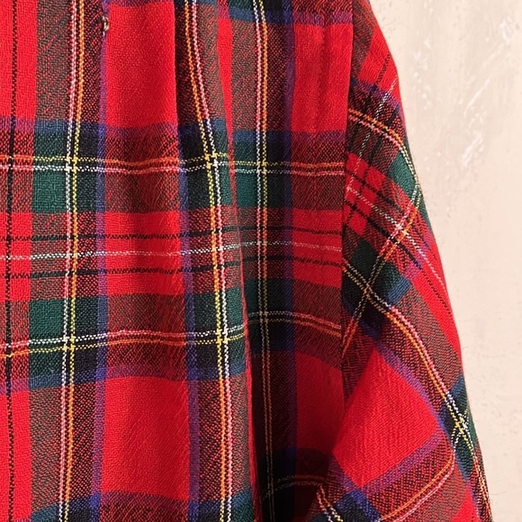 1960s Game and Lake Red Loop Button Up Shirt Buffalo Plaid 100% Wool - Picture 11 of 17